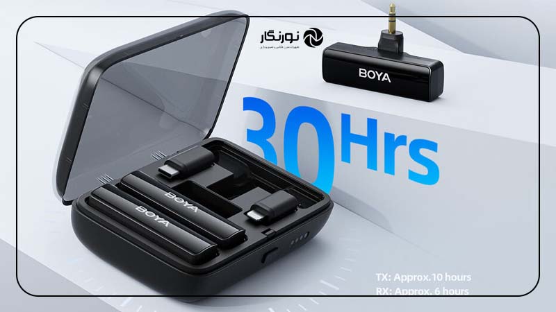 باتری و کیس شارژ گیرنده دو کاناله فرستنده گیره دار BOYA BOYALINK 2-Person All-in-One