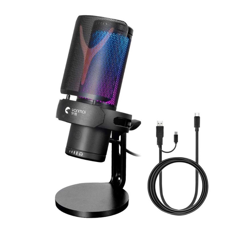 تحویل سریع | مشخصات فنی + بهترین قیمت برای خرید میکروفون استودیویی یانمای Yanmai GM7 RGB Studio microphone | مشاوره رایگان و تخصصی 0217356