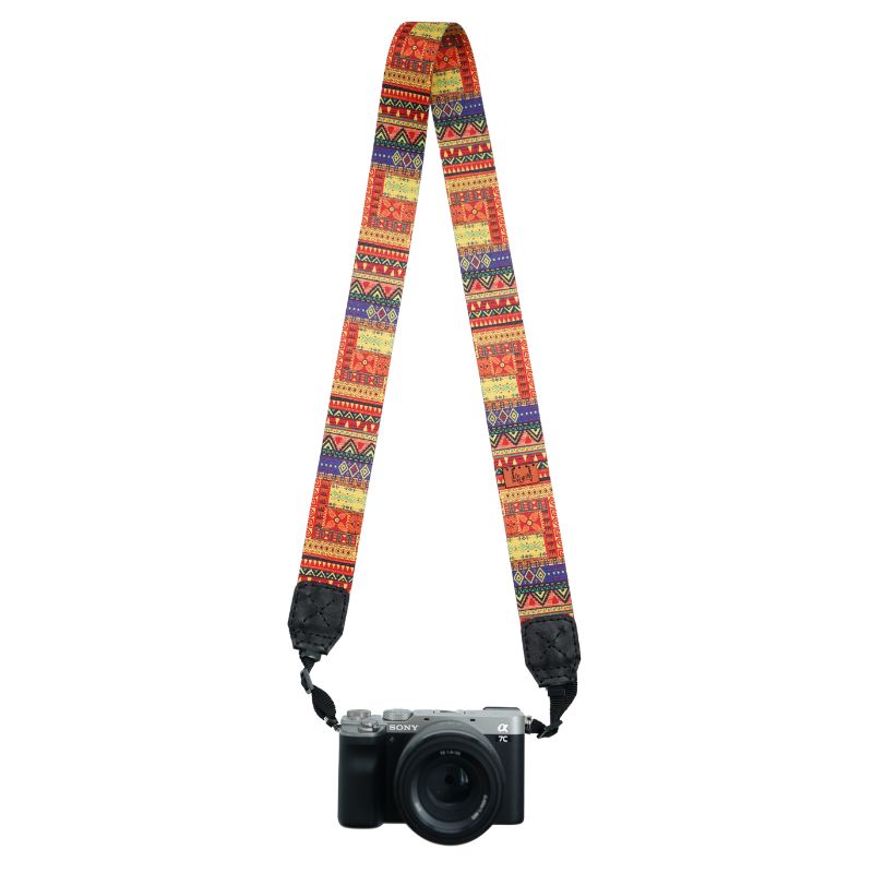ضمانت سلامت کالا | مشخصات + بهترین قیمت برای خرید بند دوربین طرح پترن سنتی نارنجی Bandino Camera neck Strap Orange | مشاوره تخصصی 0217356