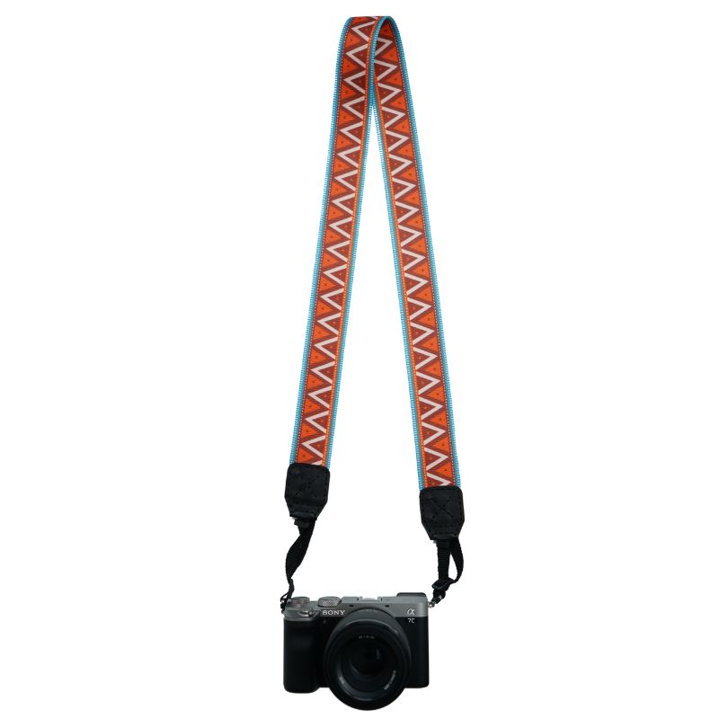 ضمانت سلامت کالا + تحویل سریع | مشخصات + بهترین قیمت برای خرید بند دوربین طرح نارنجی آبی Bandino Camera neck Strap w |مشاوره تخصصی 0217356