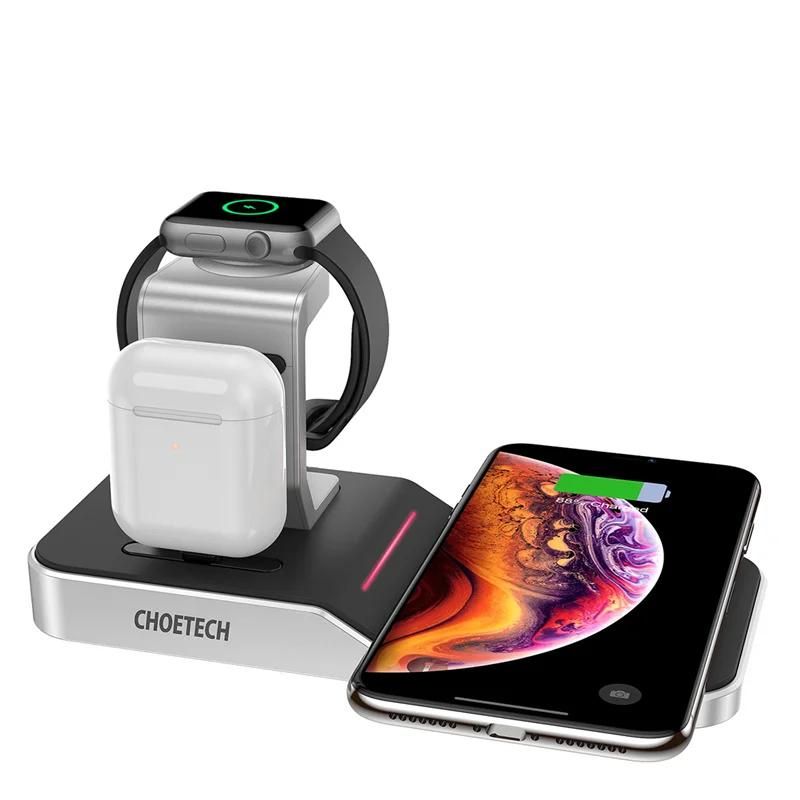 استند شارژر بی‌سیم چویتک Choetech T316 4 in 1 iPhone + Apple Watch