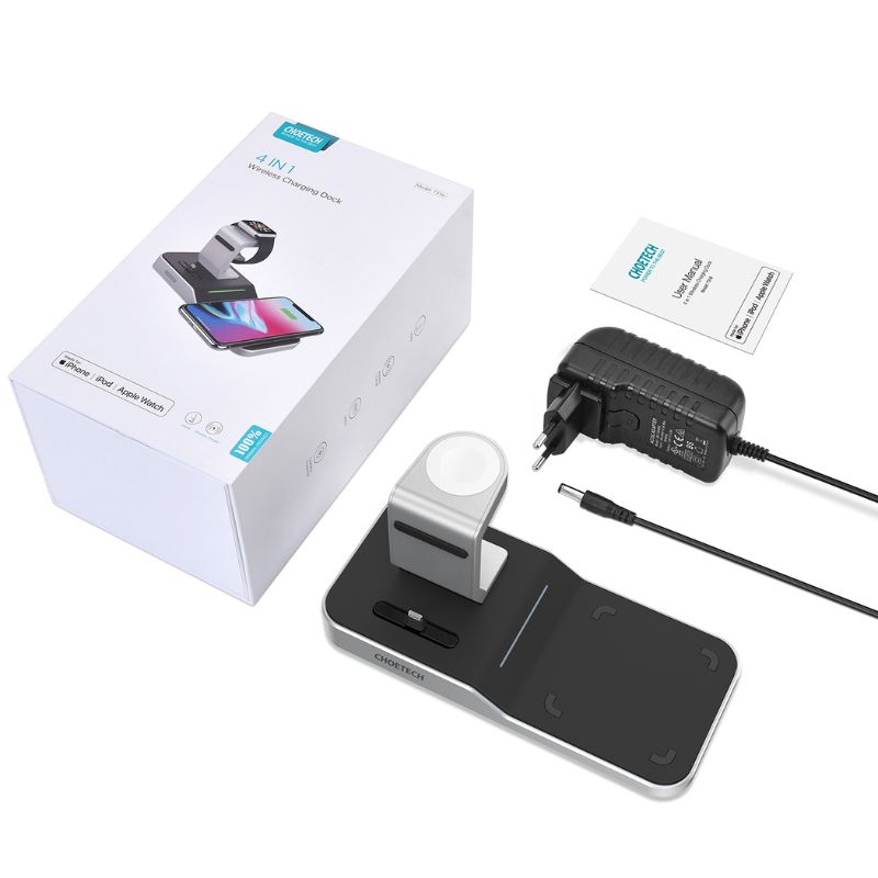استند شارژر بی‌سیم چویتک Choetech T316 4 in 1 iPhone + Apple Watch