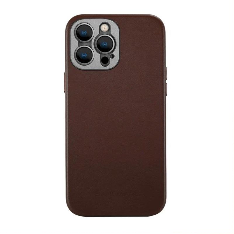 تحویل سریع | مشخصات فنی + بهترین قیمت برای خرید کاور چرمی آیفون Sandmarc Pro Leather Case - iPhone 14 Pro - Brown | مشاوره تخصصی 021735