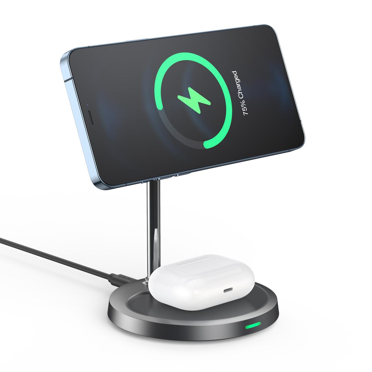 تحویل سریع | بهترین قیمت برای خرید پایه شارژر بیسیم 2 در 1 Choetech Magasafe Fast Wireless 15w T575 | مشاوره رایگان 0217356