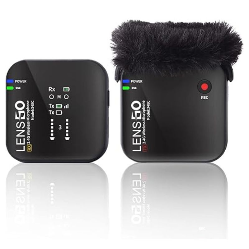 میکروفون بی سیم LENSGO 348C 2.4G Wireless Lavalier Microphone
