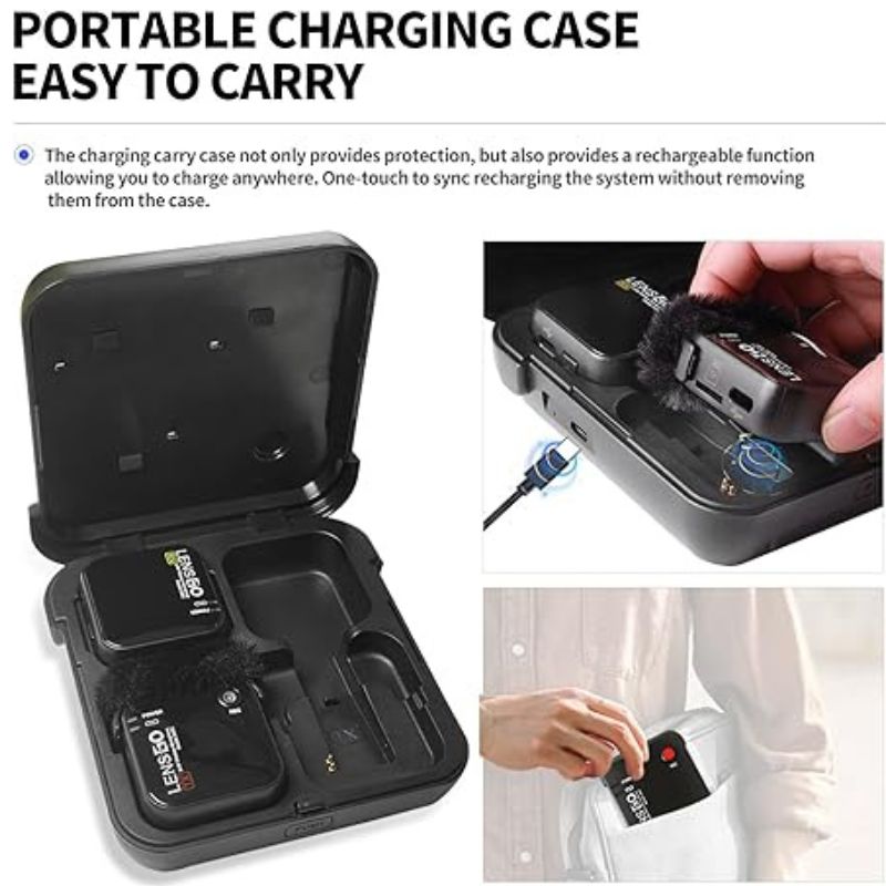 میکروفون بی سیم LENSGO 348C 2.4G Wireless Lavalier Microphone