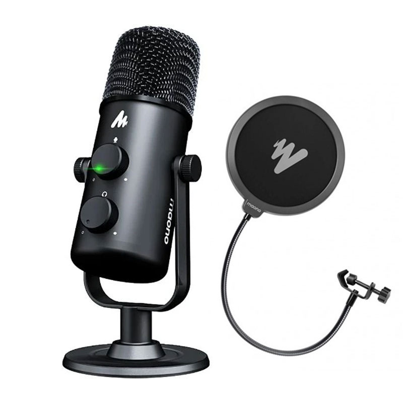 بهترین قیمت برای میکروفون یو اس بی مائونو Maono AU 903 + PF120 USB Microphone |مشاوره تخصصی در نورنگار ☎️0217356