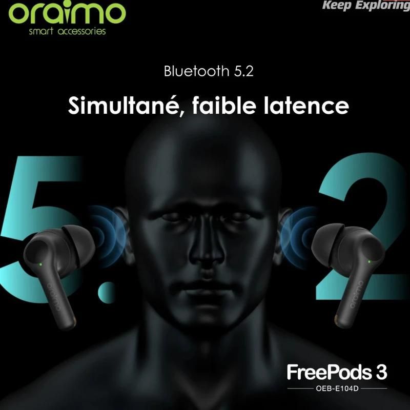 هدفون بی سیم اورایمو Oraimo FreePods 3 Wireless Headphone Black