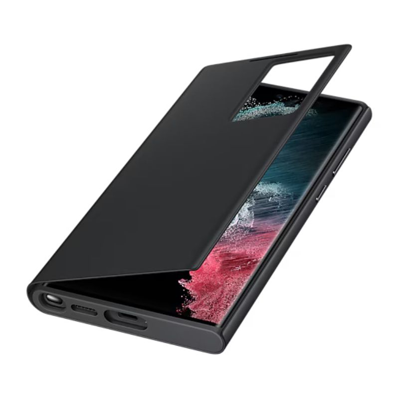 کیف کلاسوری سامسونگ Samsung Galaxy S22 Ultra Clear View Cover Black