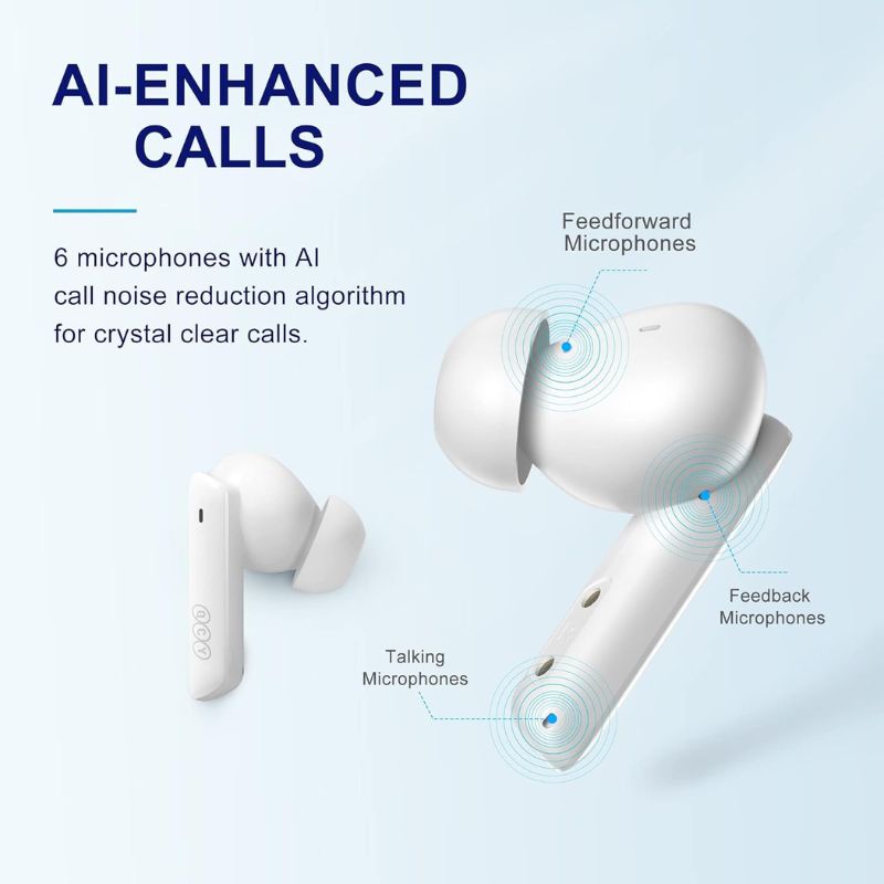 هدفون بلوتوثی کیو سی وای QCY HT05 White bluetooth headphones