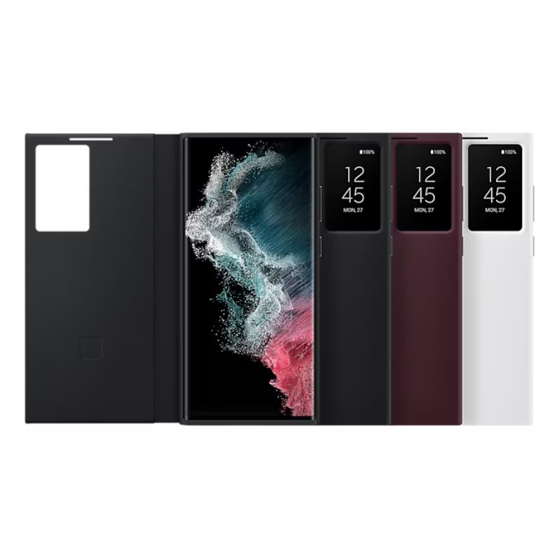 کیف کلاسوری سامسونگ Samsung Galaxy S22 Ultra Clear View Cover Black
