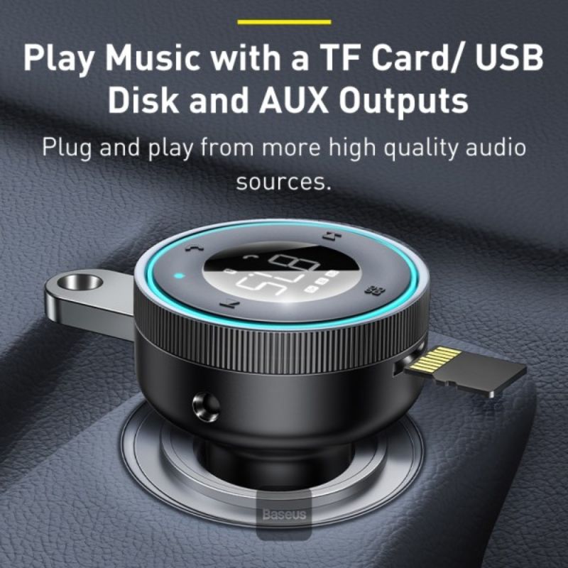 شارژر فندکی و پخش کننده بلوتوث بیسوسBaseus Enjoy Car FM Wireless MP3 Charger