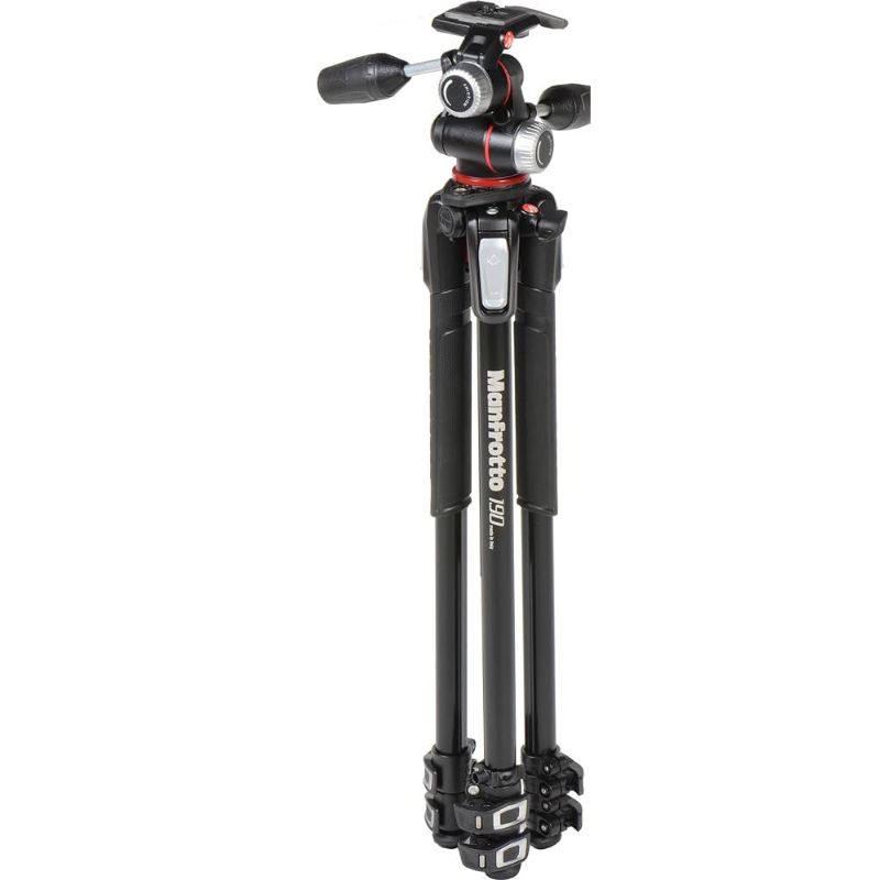 سه پایه Manfrotto 190 Aluminum ساخت شرکن مانفروتو از جنس آلمینیوم می باشد.خرید و بررسی سه پایه مانفروتو ازسایت و فروشگاه های نورنگار