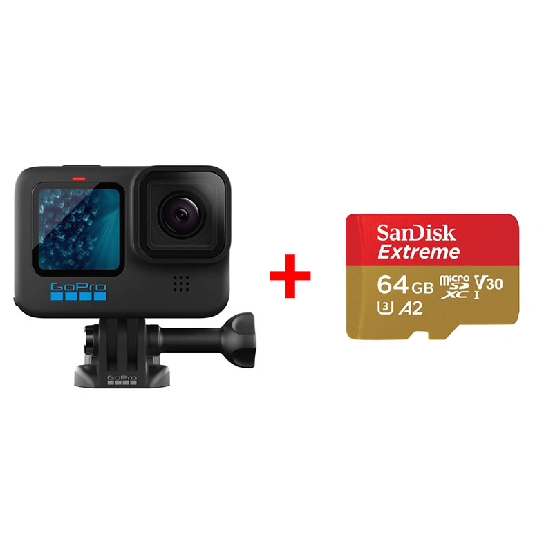 بهترین قیمت برای خرید دوربین گوپرو هیرو باندل مموری Gopro Hero11 64GB Memory Bundle | مشاوره رایگان و تخصصی ☎️0217356
