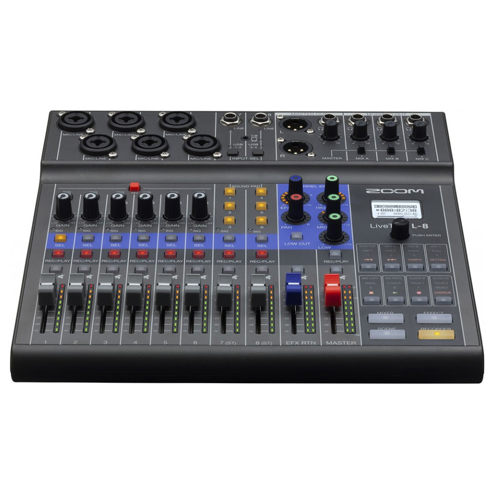 یهترین قیمت برای خرید رکوردر و میکسر زوم Zoom LiveTrak L-8 Digital Mixer | خرید + قیمت و مشاوره رایگان در نورنگار☎️0217356