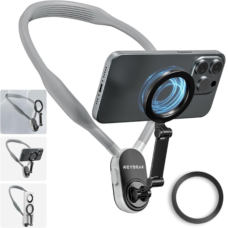 تحویل سریع | بهترین قیمت هولدر موبایل گردنی ریگیکREYGEAK Neck phone holder Mount | مشاوره رایگان در نورنگار ☎️0217356