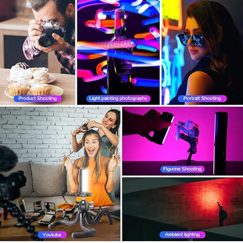 ویدئو لایت اولانزی ULANZI Handheld Light Wand 360° RGB LED Video Light