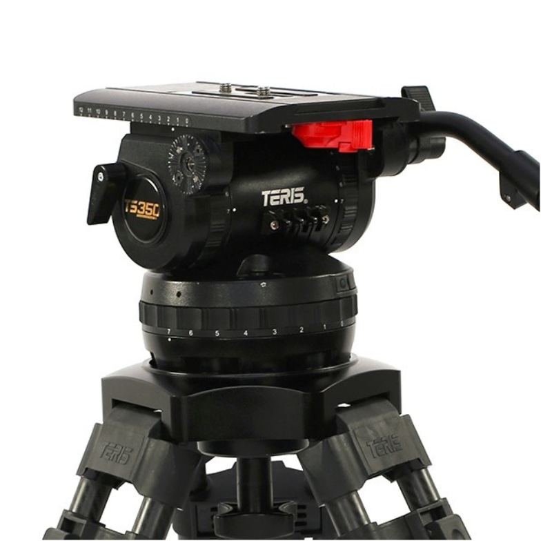 بهترین قیمت برای خرید هد هیدرولیکی تریس Teris TS350 Fluid Head⭐ مشاوره رایگان و تخصصی 0217356 - انواع پایه دوربین چرخ سه پایه