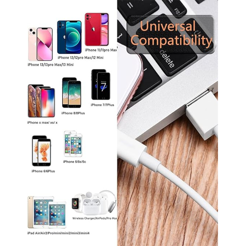 کابل شارژر آیفون Ellies Apple MFi Certified iPhone Charger Cord