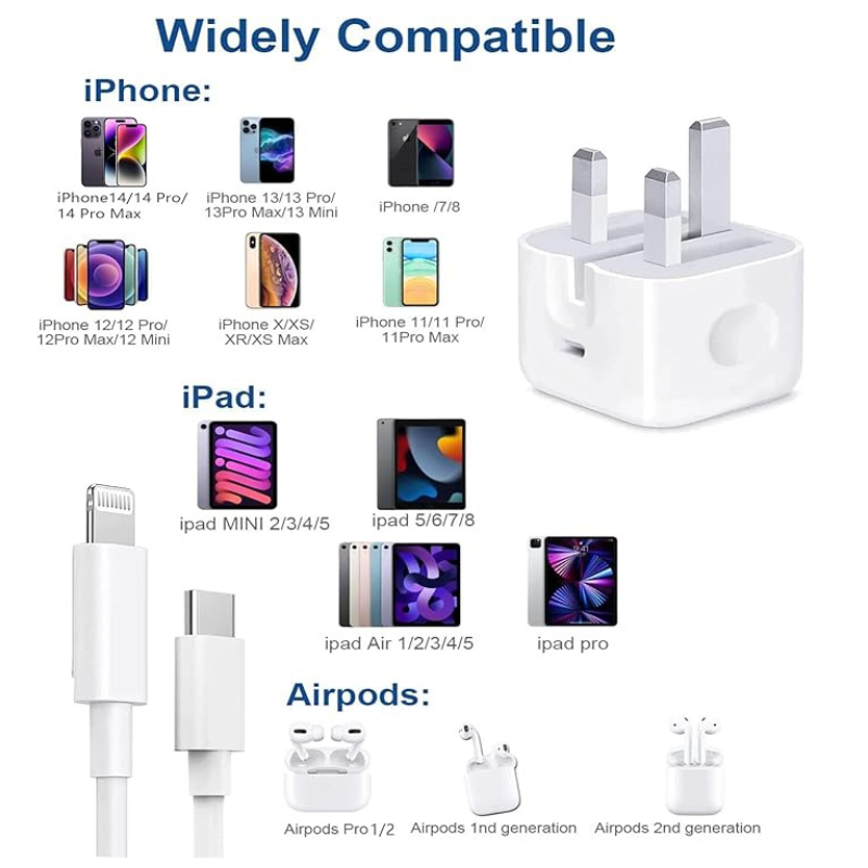 آداپتور 20 وات Case Logic 20W USB C to Lightning Cable