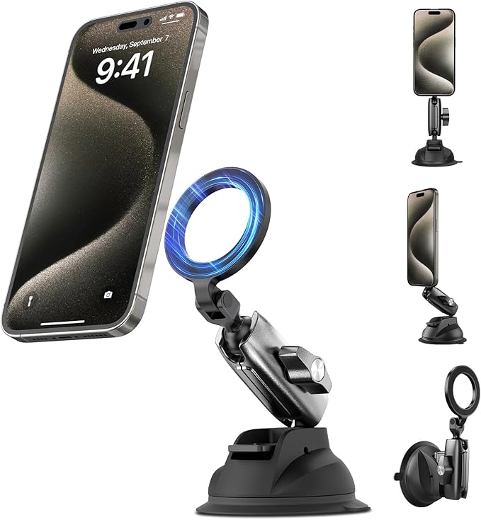 بهترین قیمت برای خرید کارمانت مکشی و مغناطیسی موبایل Telesin Magnetic Suction Car Phone Mount | مشاوره تخصصی و رایگان درنورنگار ☎ 0217356