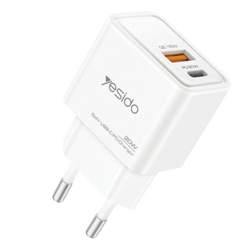 ضمانت سلا مت کالا + تحویل سریع | مشخصات + بهترین قیمت شارژر دیواری فست شارژ یسیدو Yesido YC61 2Port 3A PD 20W | مشاوره و تخصصی 0217356