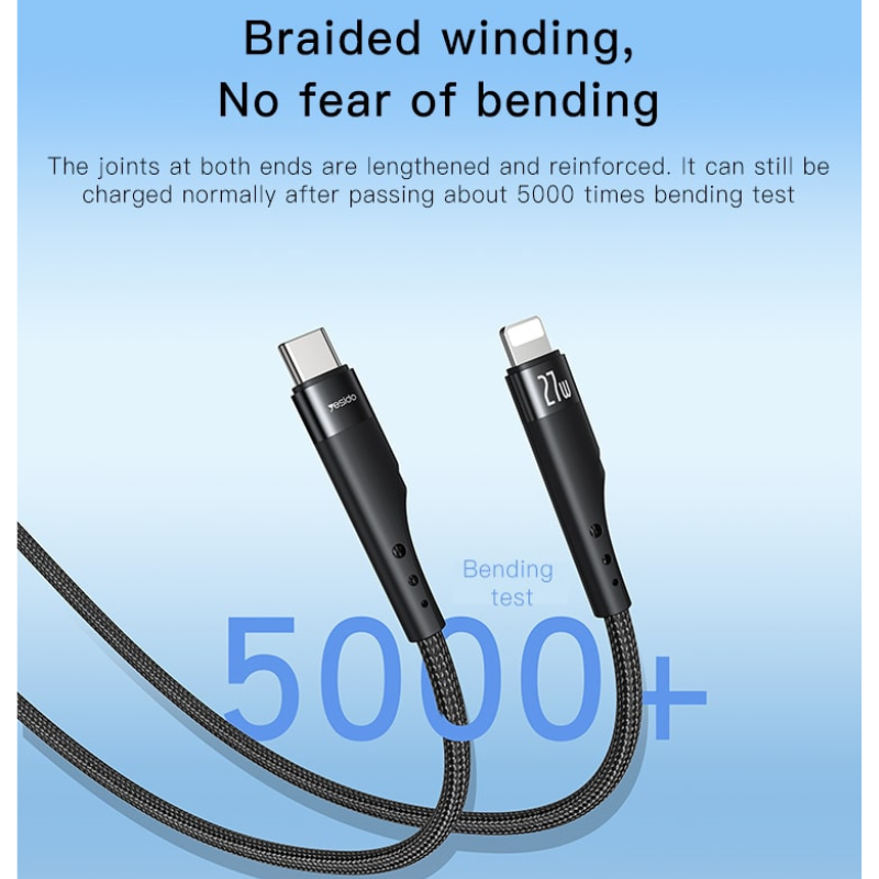 کابل تبدیل Type-C به لایتنینگ یسیدو Yesido CA115 TypeC To Lightning