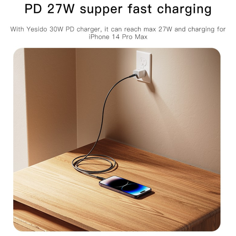 کابل تبدیل Type-C به لایتنینگ یسیدو Yesido CA115 TypeC To Lightning