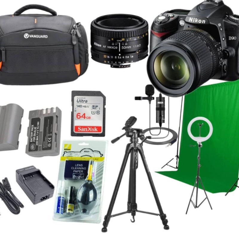 دوربین عکاسی نیکون دست دوم Nikon D90 Kit AF-S 18-105mm VR+50mm f/1.8D(شات 91000)