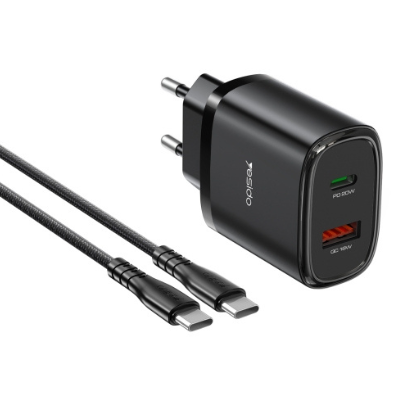 ضمانت سلا مت کالا + تحویل سریع | مشخصات + بهترین قیمت شارژر دیواری فست شارژ یسیدو Yesido YC50 Charger 20W | مشاوره و تخصصی 0217356