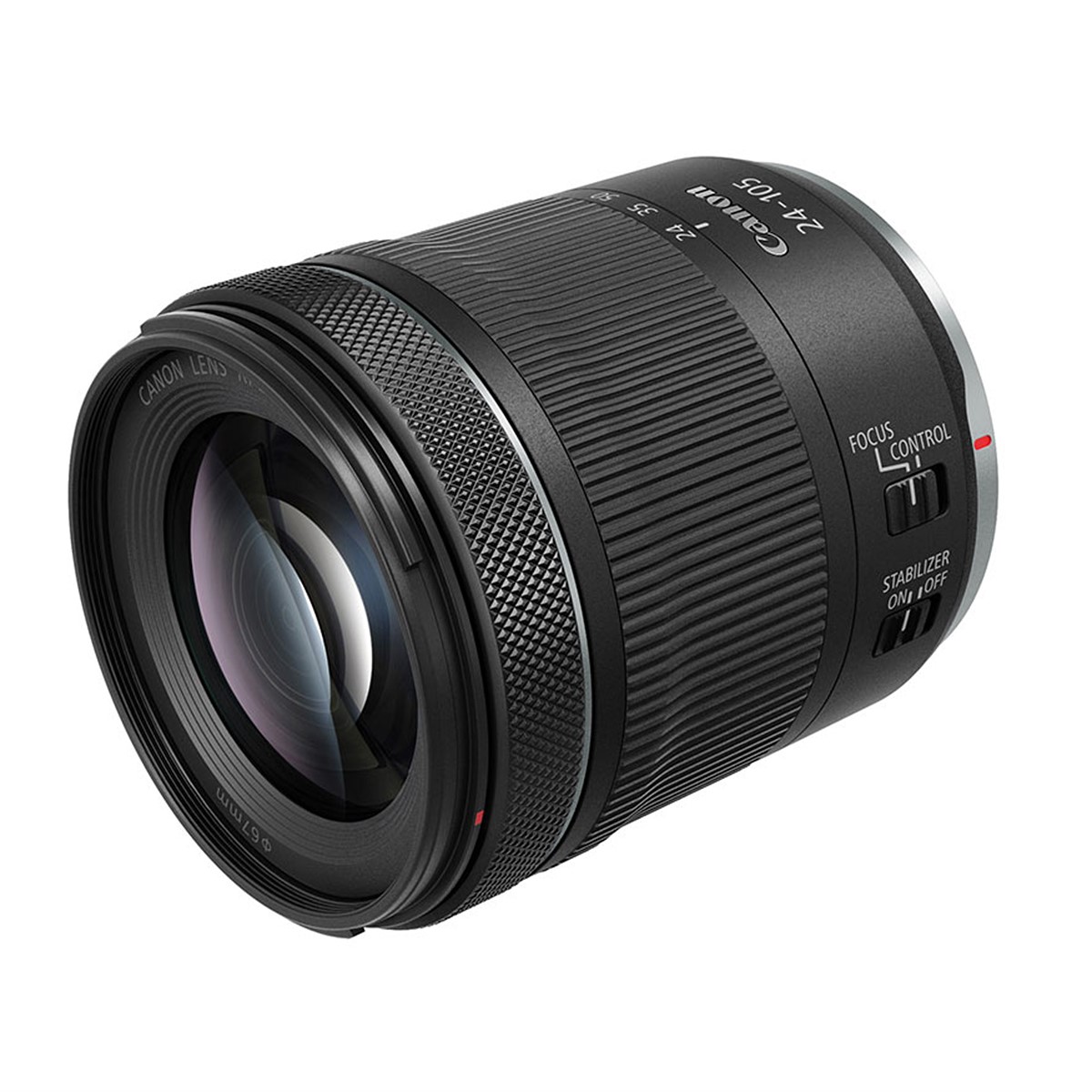 canon rf24 105 f4 7 1 slant لنز کانن Canon RF 24-105mm f/4-7.1 IS STM Lens