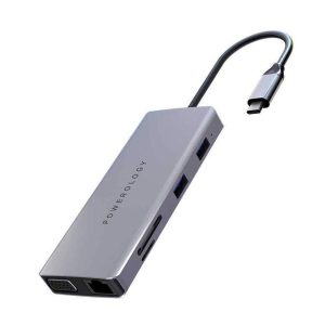 هاب 11 پورت USB-C پاورلوژی مدل P11CHBGY-01