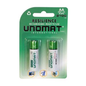 باتری قلمی قابل شارژ UNOMAT ظرفیت 2100 میلی‌آمپر