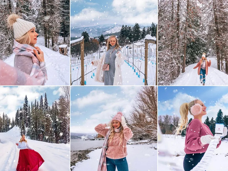 30 ژست جذاب و خلاقانه برای عکس زمستانی و برفی