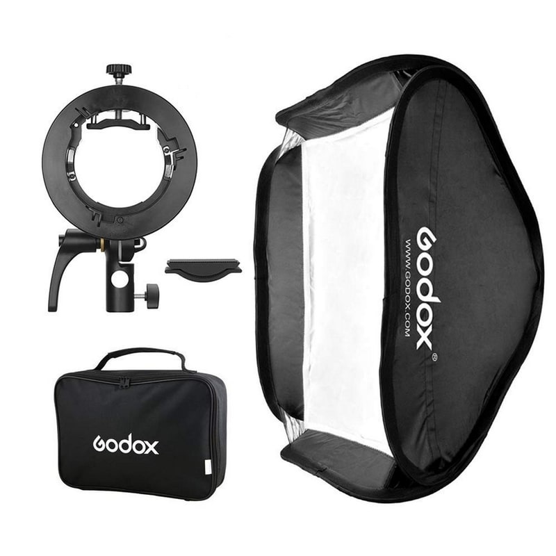 بهترین سافت باکس : سافت باکس چتری گودکس Godox Portable 50x50cm Soft box for Speedlight