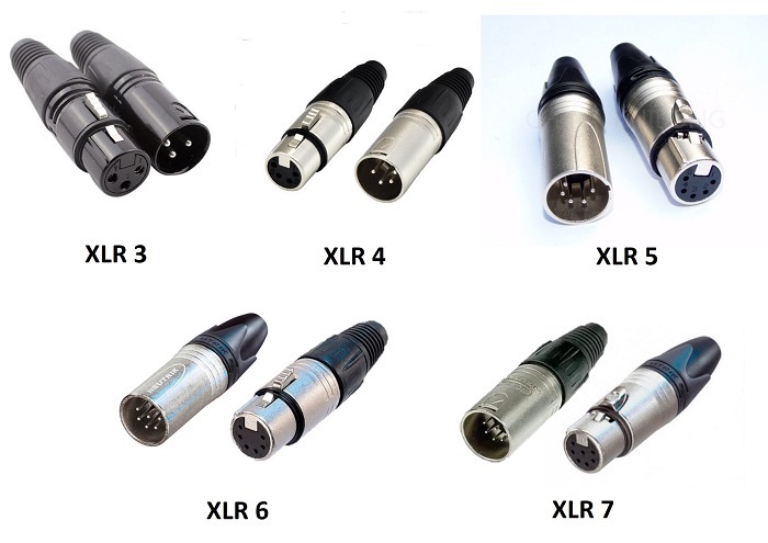 انواع مختلف کانکتور XLR