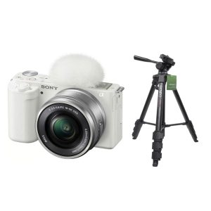 دوربین sony ZV-E10 kit 16-50mm سفید + سه پايه بنرو Benro T660 EX