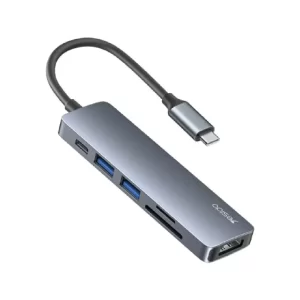 هاب 6 پورت یسیدو Yesido HB11 6-In-1 USB-C Multiport Hub Adapter 4K & Card Reader